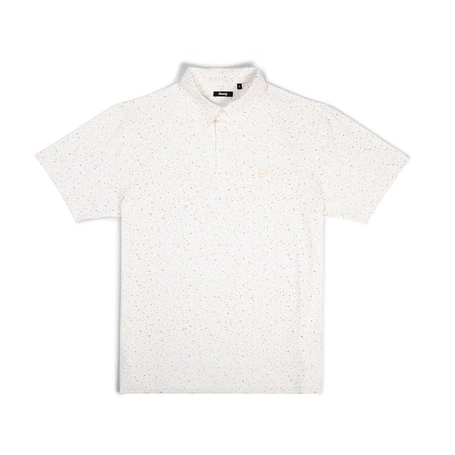 The Heatin Up Splatter Polo // White