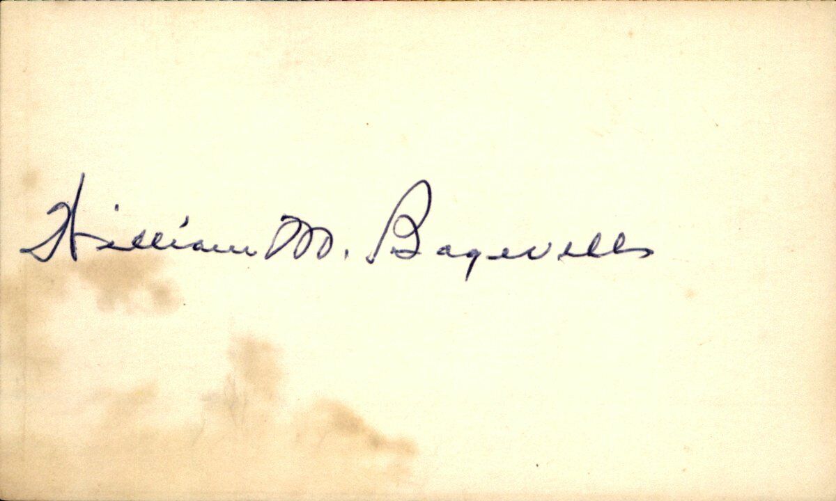 Bill Bagwell Braves/Athletics d.1976 Signed/Autographed 3x5 Index Card 162706