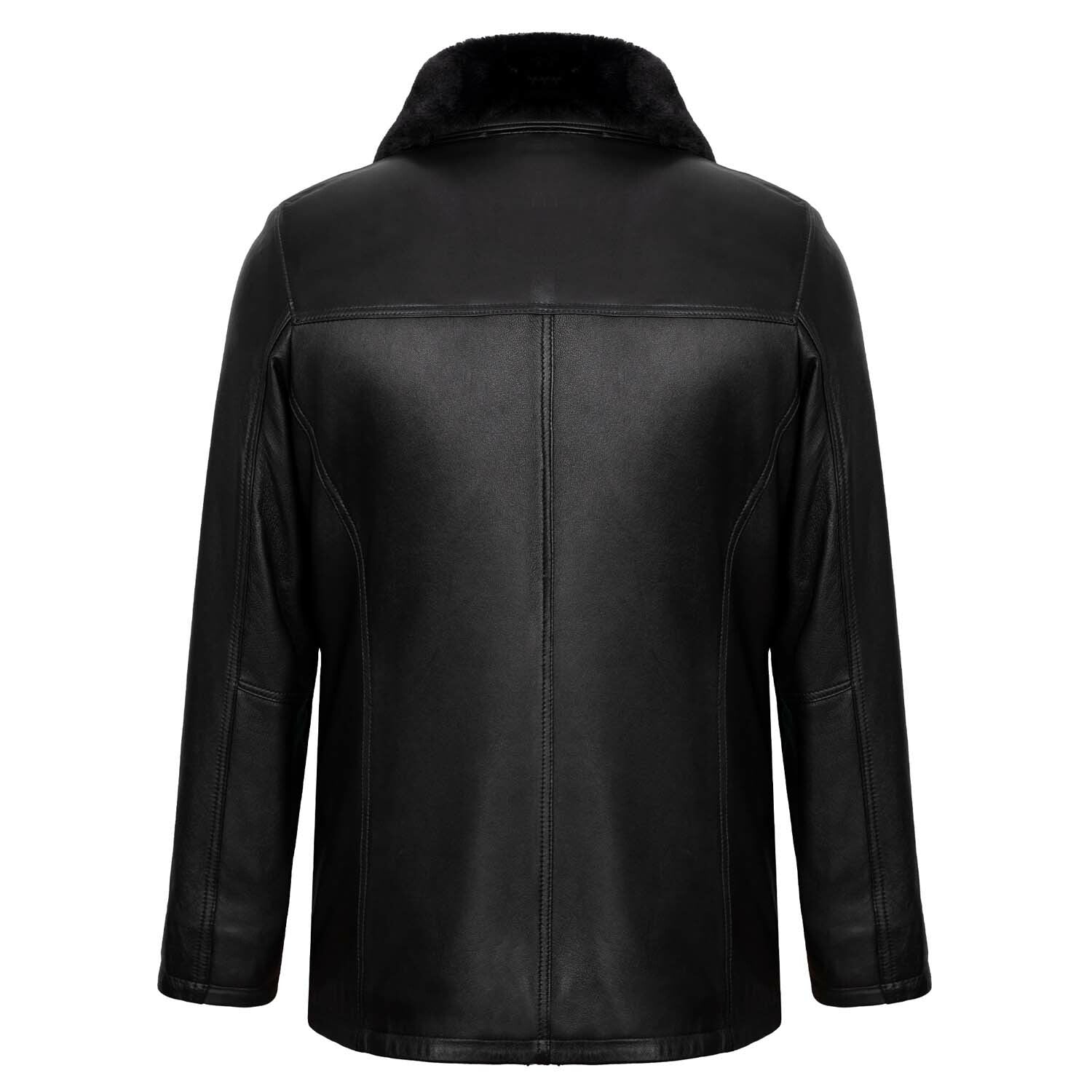 Button Up Plush Collar Jacket // Black