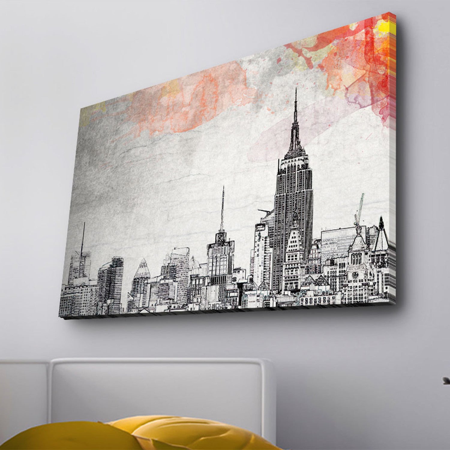 Watercolor City Scape