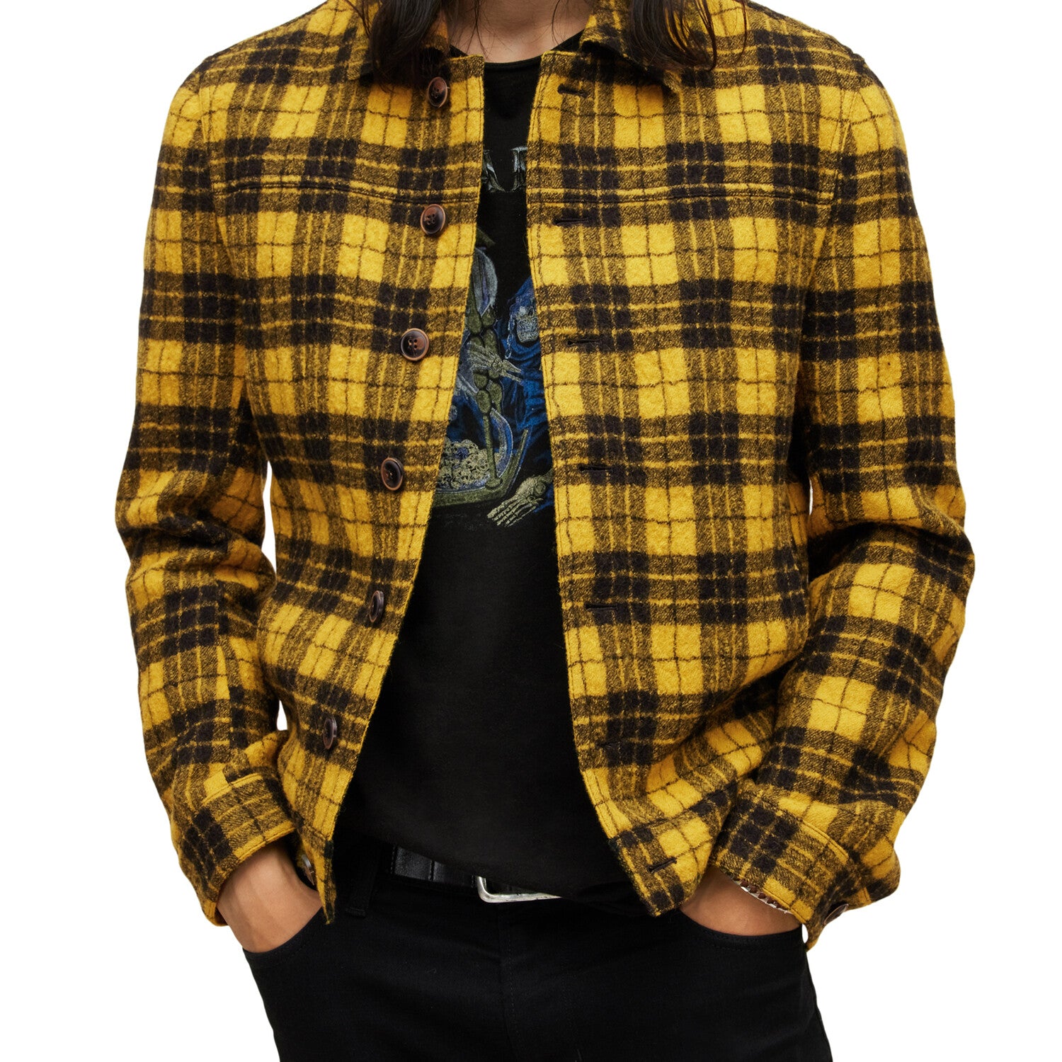 Btn Down Blouson With Sea // Canary