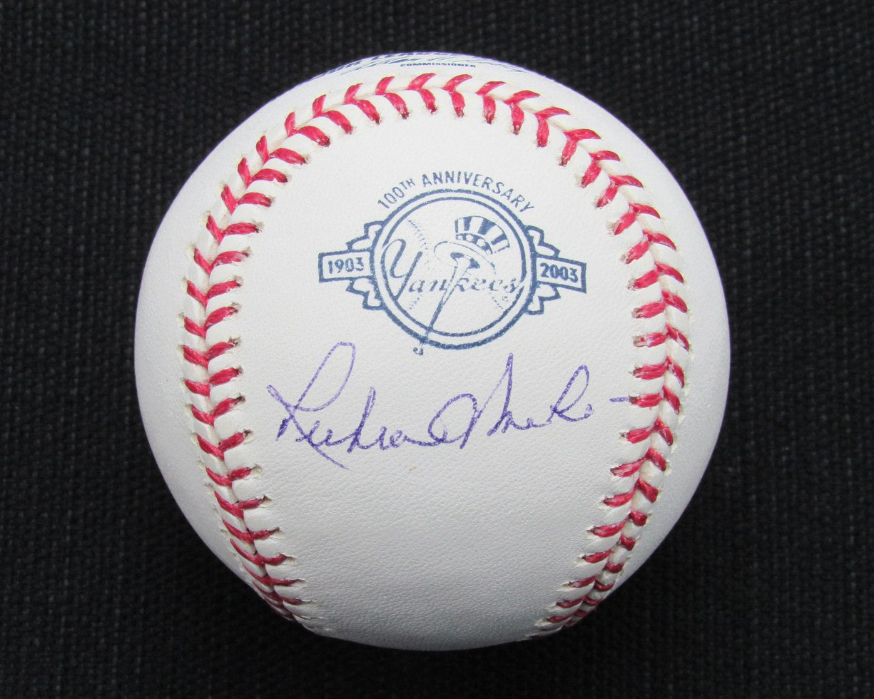 Ruben Amaro  Sr. Signed/Auto Yankees 100th OML Baseball MAB 187045