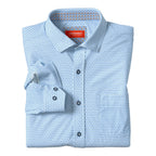 XC+ Motion Long-Sleeve Print Knit Shirt // Blue Tulip