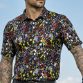 A-Game Cool-Stretch Men's Performance Golf Shirt (Black)