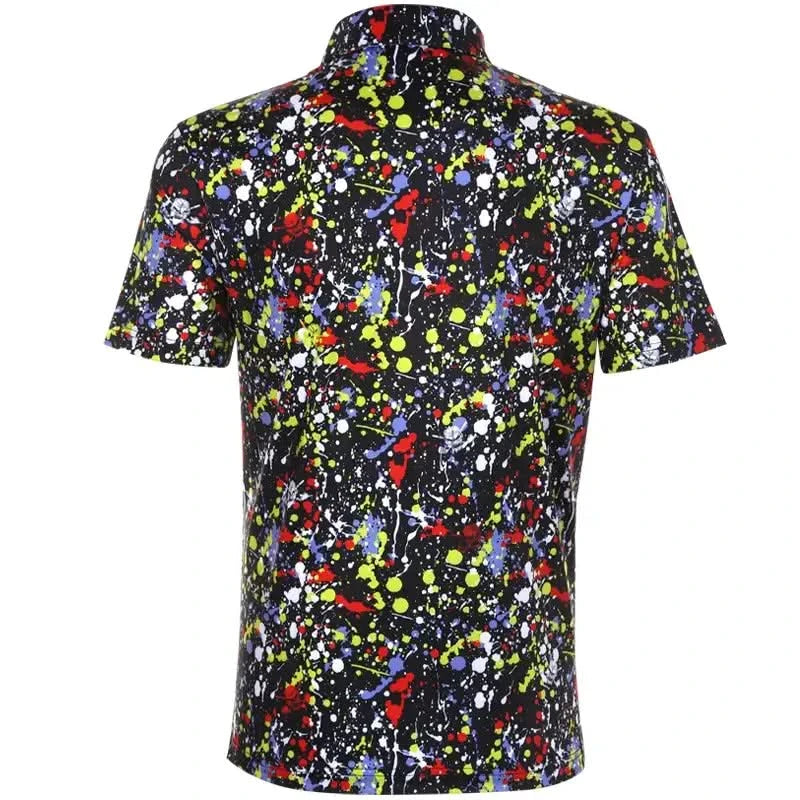 A-Game Cool-Stretch Men's Performance Golf Shirt (Black)