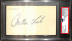Carlton Fisk HOF Signed/Auto 3x5 Index Card Boston Red Sox PSA/DNA 187234