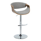 Curvo - Mid Century Modern Adjustable Barstool With Swivel (Set of 2) (2)