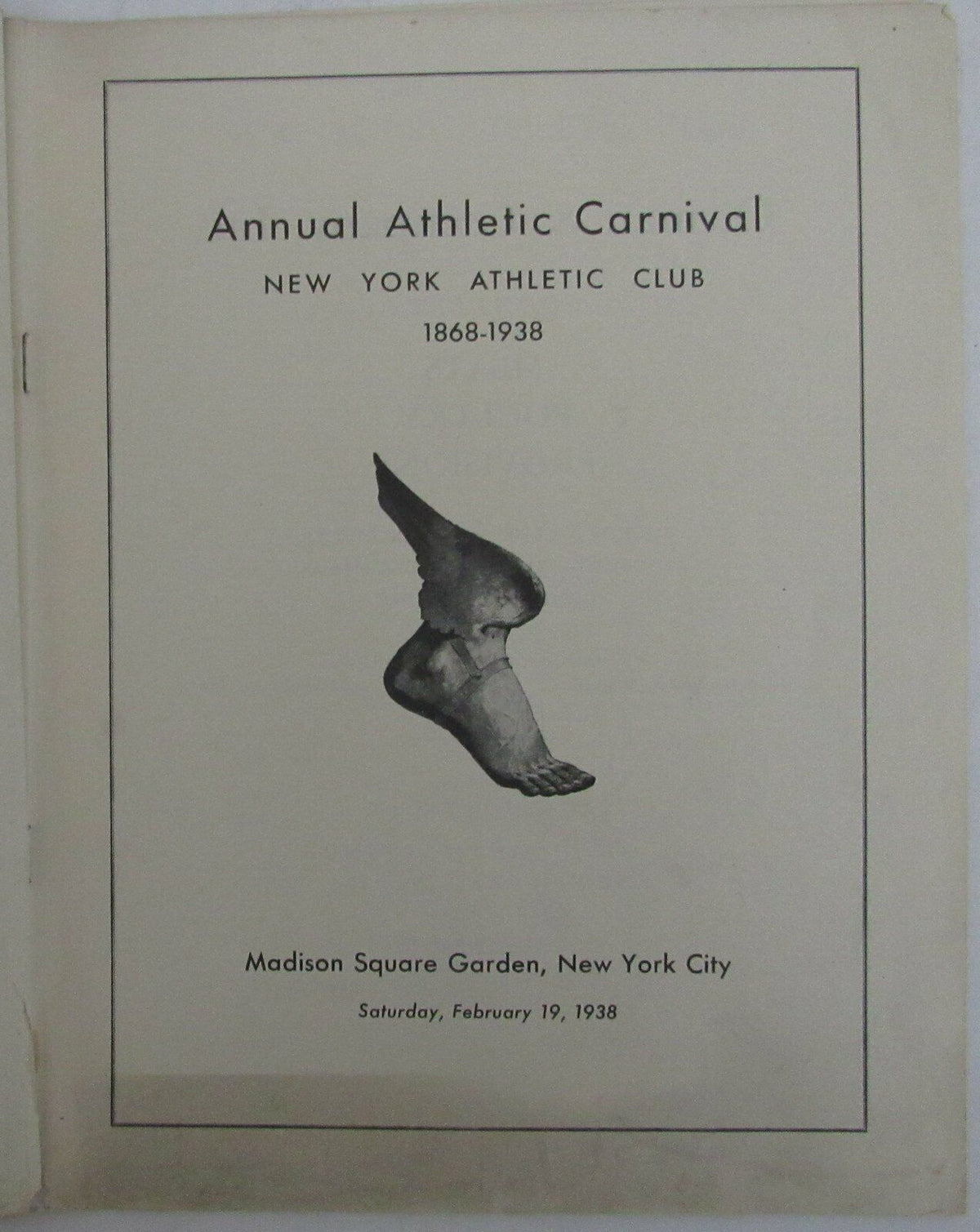 1938 New York Athletes Club Indoor Games Program at Madison Square Garden 144847