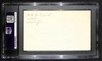 Mike McCormack HOF Signed/Auto 3x5 Index Card Cleveland Browns PSA/DNA 187456