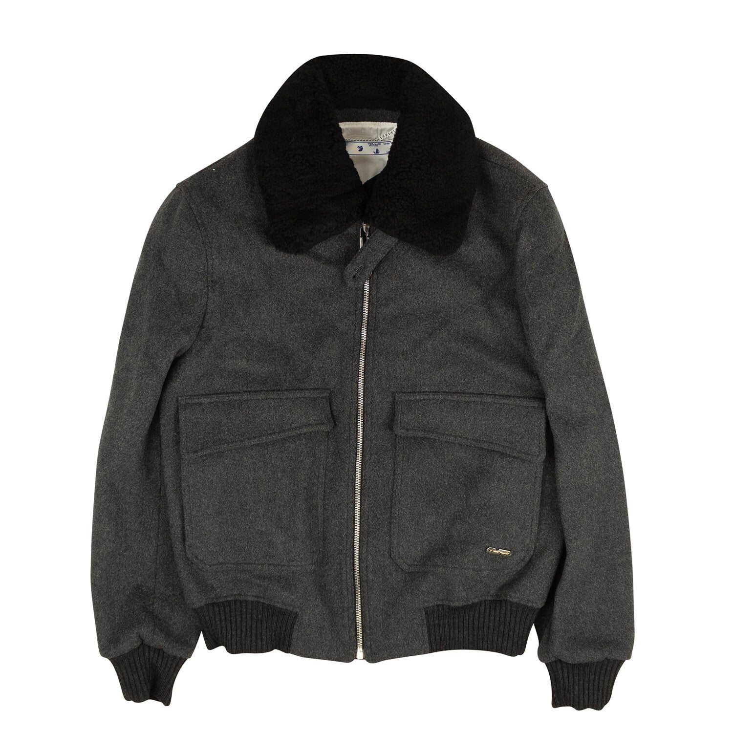 Gray Logo Pivot Aviator Jacket