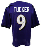 Justin Tucker Signed/Autographed Ravens Purple Custom Jersey Beckett 164216