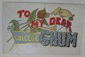1909 TO MY DEAR COLLEGE CHUM Vintage Football Postcard 148873