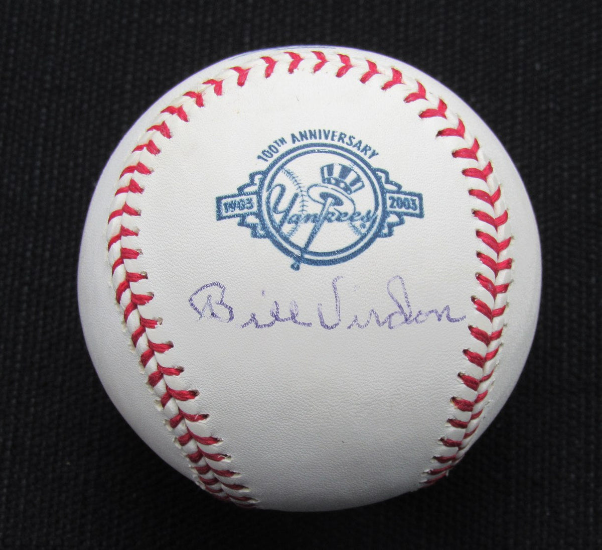 Bill Virdon Signed/Auto Yankees 100th OML Baseball JSA  186907