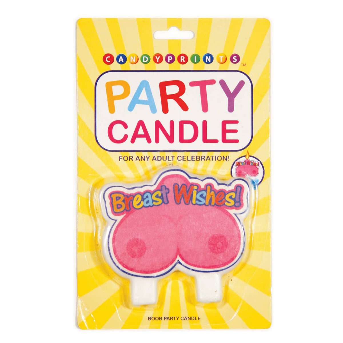"Breast Wishes" Funny Boobs Boobie Birthday Candle Cake Topper – Party Gag Gift