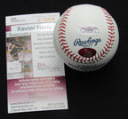 Xavier Nady Signed/Auto Yankees 100th OML Baseball JSA  186942