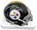 Jack Ham HOF Signed/Insc Black Speed Mini Helmet Steelers Becket Witness 192376