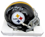 Jack Ham HOF Signed/Insc Black Speed Mini Helmet Steelers Becket Witness 192376