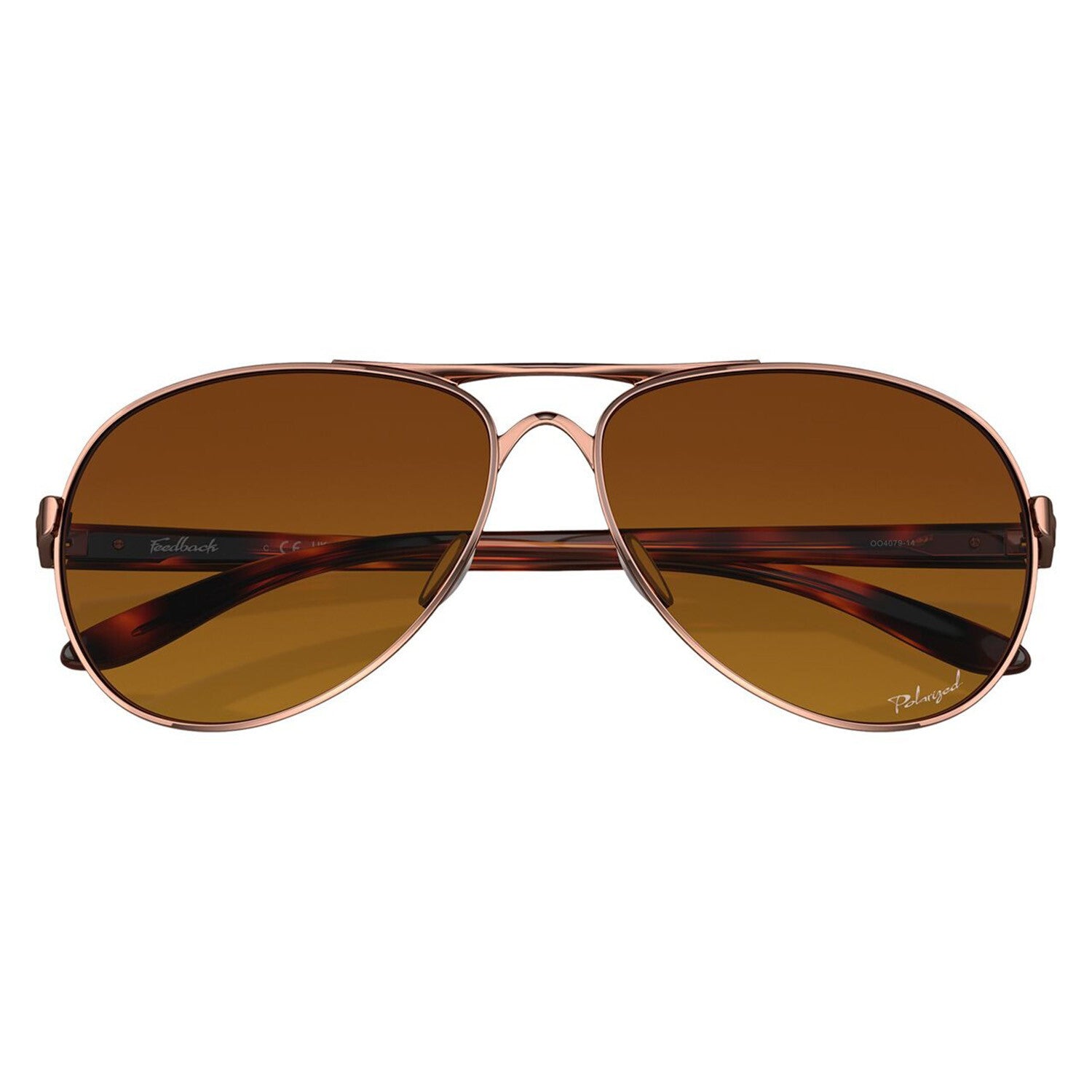 Oakley // Women's // Feedback Polarized Sunglasses // Pol Gold + PRIZM Rose Gold Polarized