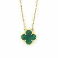 Van Cleef & Arpels // 18k Yellow Gold Vintage Alhambra Malachite Pendant Necklace // 16.53"-18.11" // Store Display