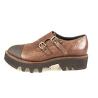 Women's Leather Double Monkstrap // Brown