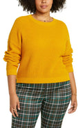 BP. Thermal Knit Crop Sweater in Yellow Treasure, Size 3X
