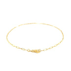 14K Yellow Gold Fine Paperclip Anklet (1.5mm)