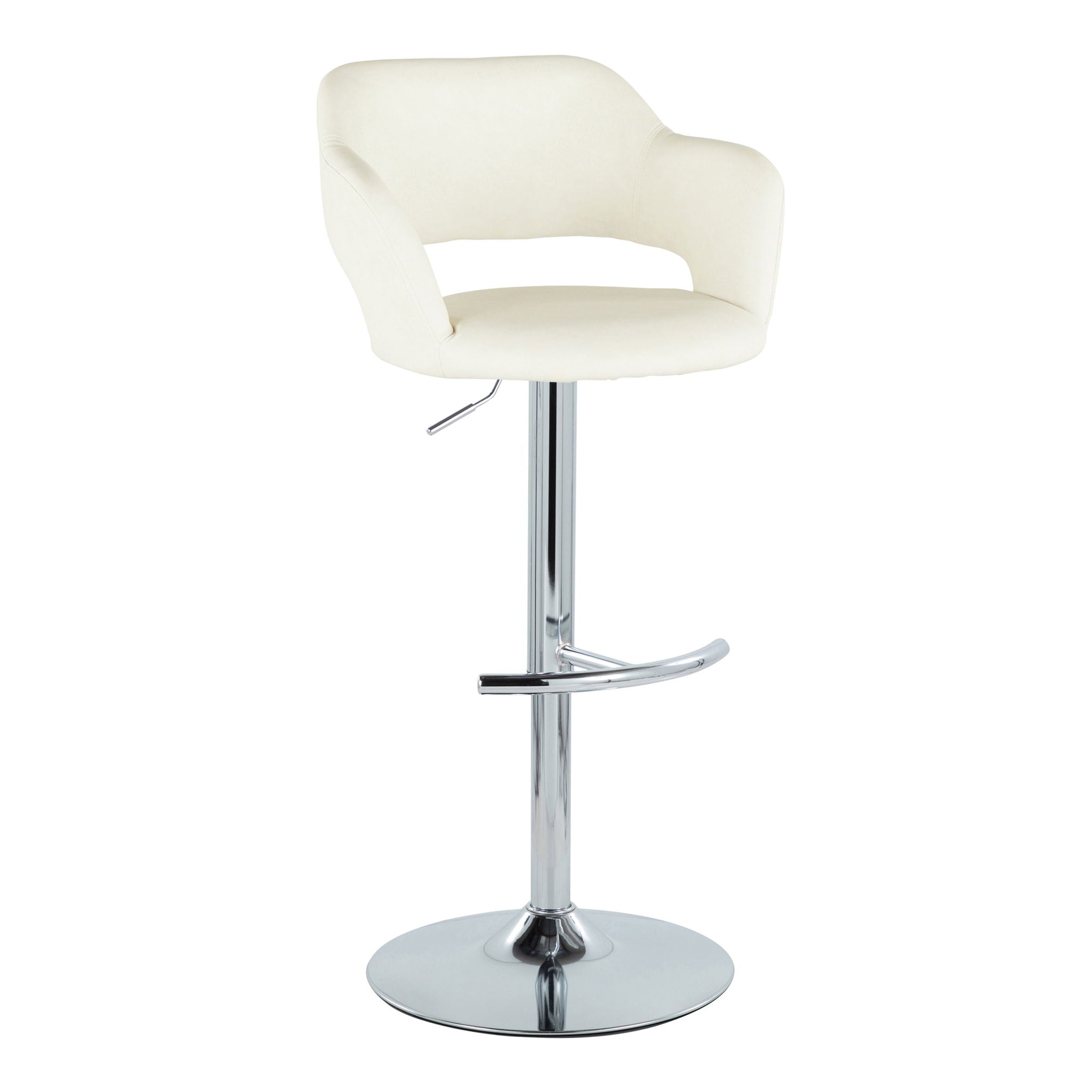 Margarite - Contemporary Ajustable Barstool With Swivel (Set of 2)