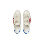 Ace Men's White Leather Interlocking G Logo Sneakers