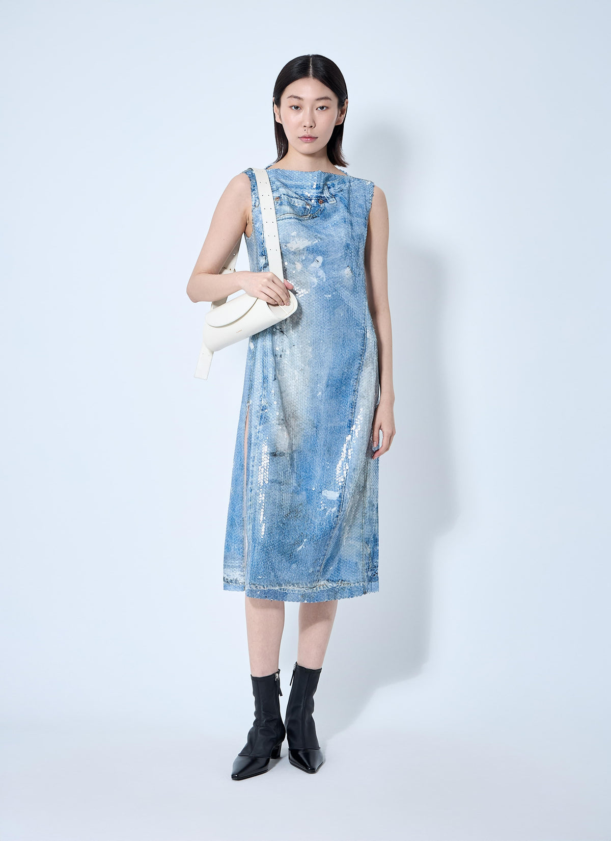 Acne Studios Women Printed Sequin Midi Dress