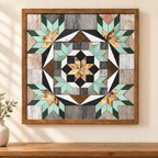 Amish-Made Barn Quilt | Reclaimed Wood | 20.75 × 20.75 in