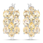 8.32 Carat Genuine Citrine .925 Sterling Silver 3 Piece Jewelry Set (Ring, Earrings, and Pendant w/ Chain)