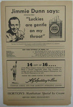 1937 New York Giants MEL OTT  vs. Brooklyn Dodgers Score Card 148922