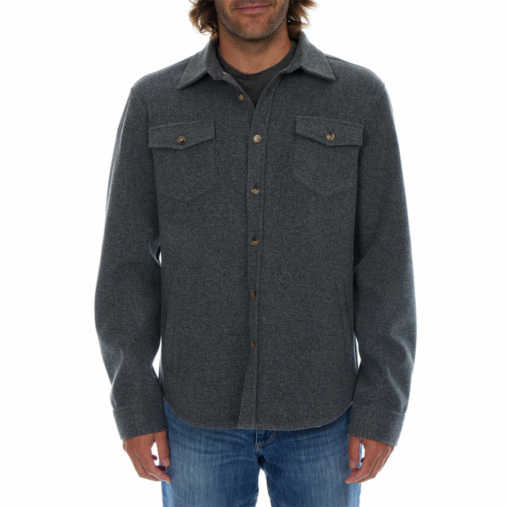 Bentley Heavy Faux Wool Work Shirt  // Charcoal