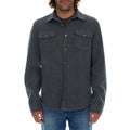 Bentley Heavy Faux Wool Work Shirt  // Charcoal