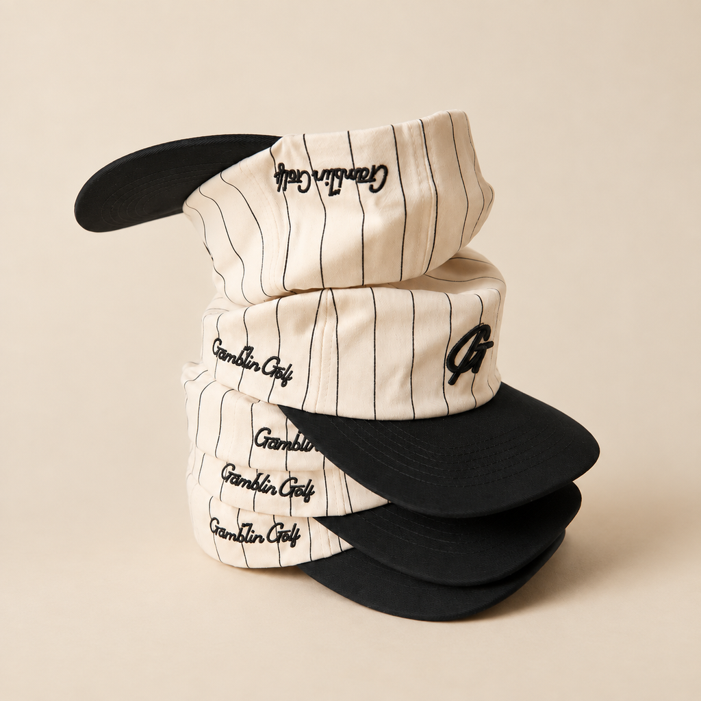 The Pinstripe Monogram Cap