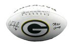 John Kuhn Signed/Inscribed "SB XLV Champs" Packers Logo Football JSA 156760