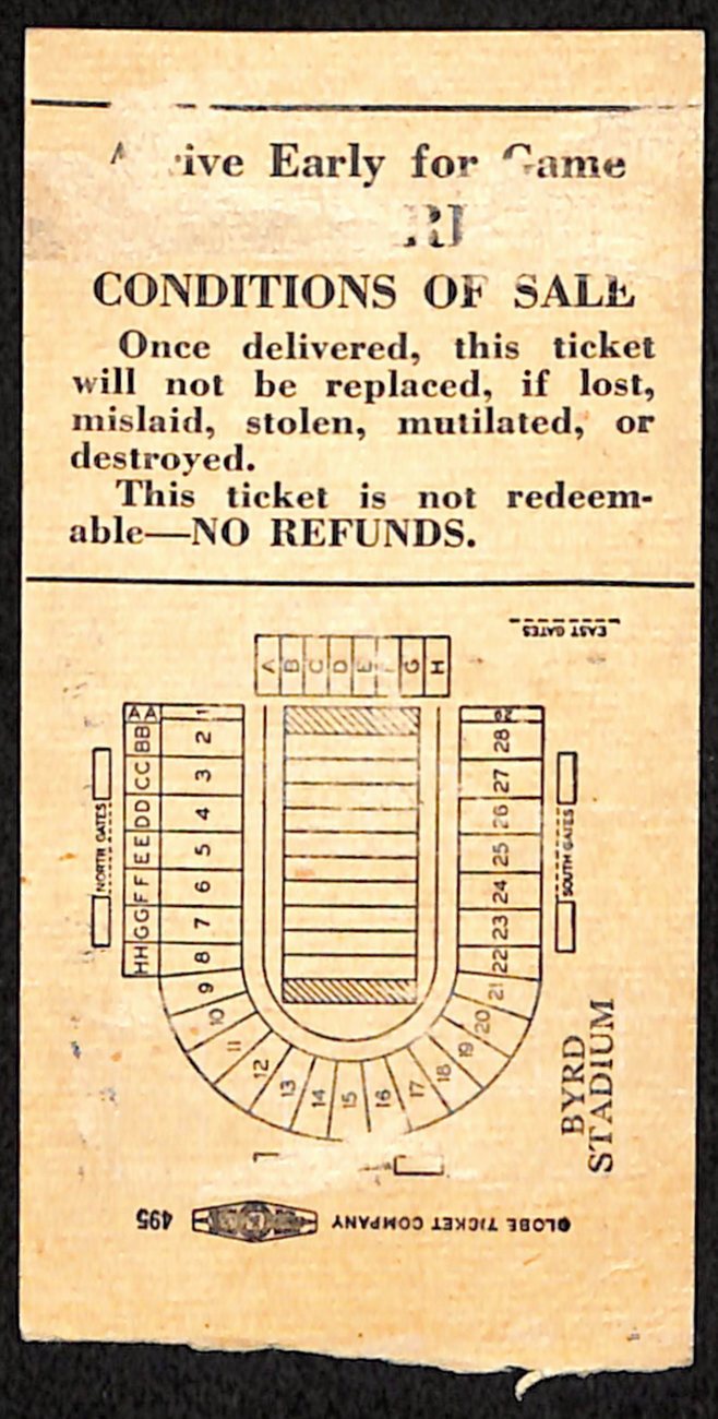 October18, 1952  Navy vs. Maryland College Football Game Ticket Stub 189877