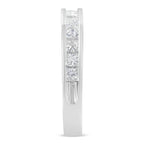Women's 18K White Gold Princess Cut Diamond Band Ring (1 Cttw, G-H Color, SI1-SI2 Clarity) - Size 6