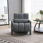 Modern Upholstered Accent Chair, Comfortable Fabric With A Pillow