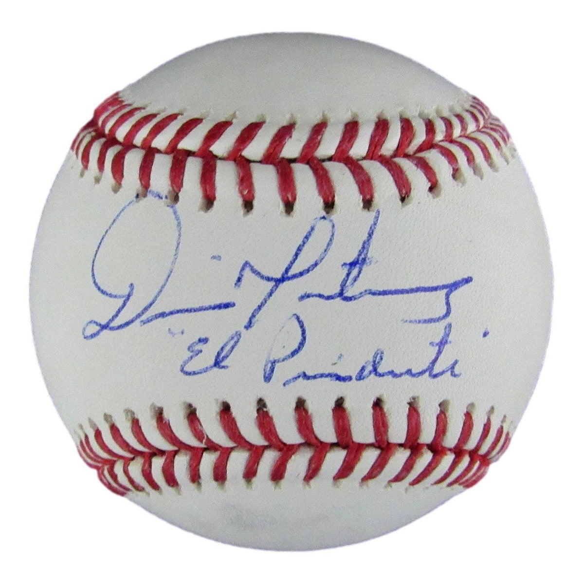 Dennis Martinez Autographed/Inscr El Presidente OML Baseball   Beckett 176896
