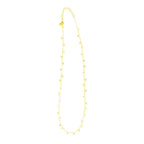 14K Yellow Gold Necklace with Dangling Hearts