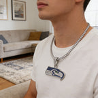 Seattle Seahawks Zircon Pendant Necklace – Game Day & Holiday Gift for Sports Fans