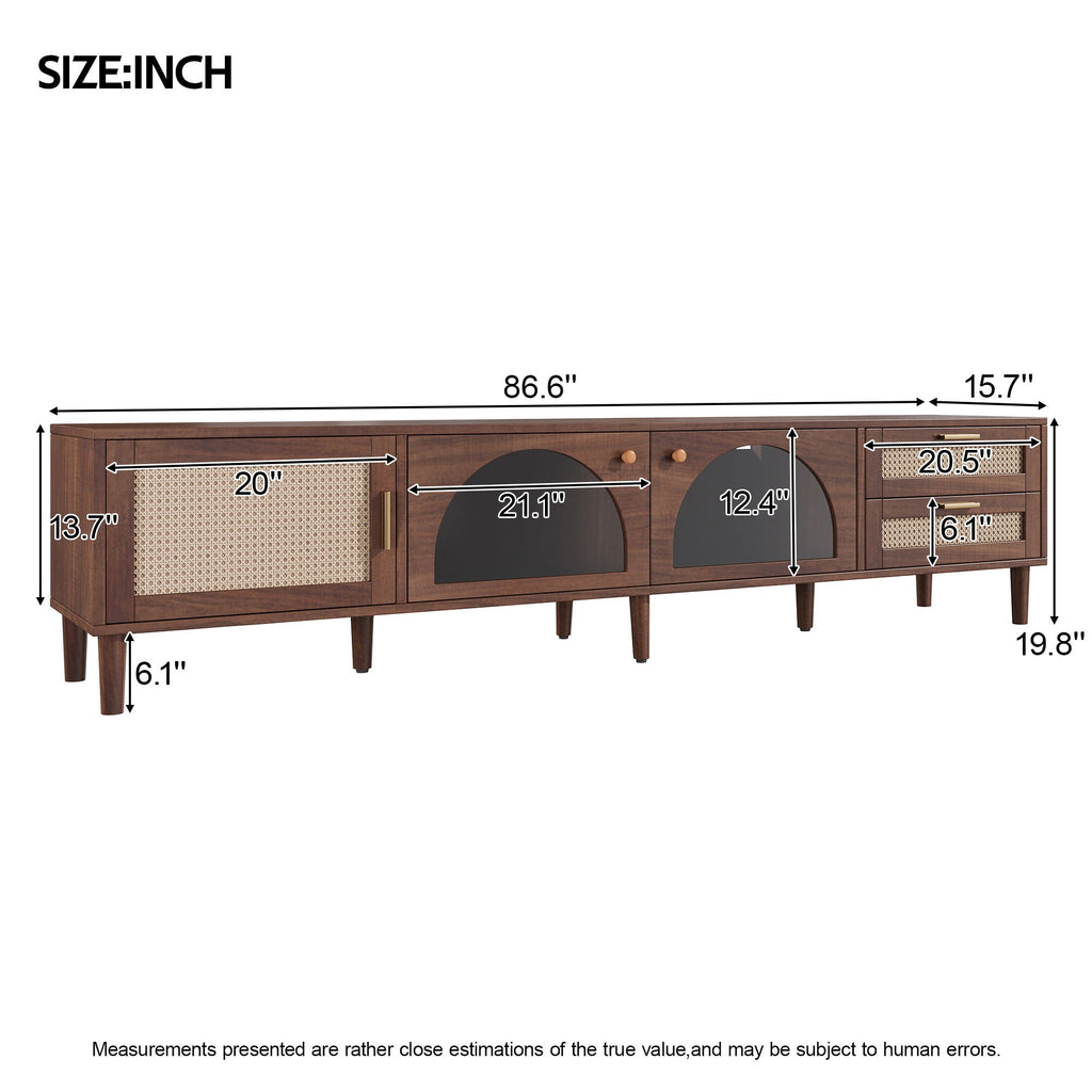 TV Stand For TVs Up To 90" - Dark Brown