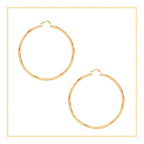 Slit Cut 14K Gold-Filled Hoop Earrings For Women 25 - 80 mm