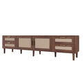 TV Stand, Media Console With 4 Drawers - Dark Brown