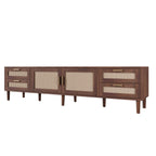 TV Stand, Media Console With 4 Drawers - Dark Brown