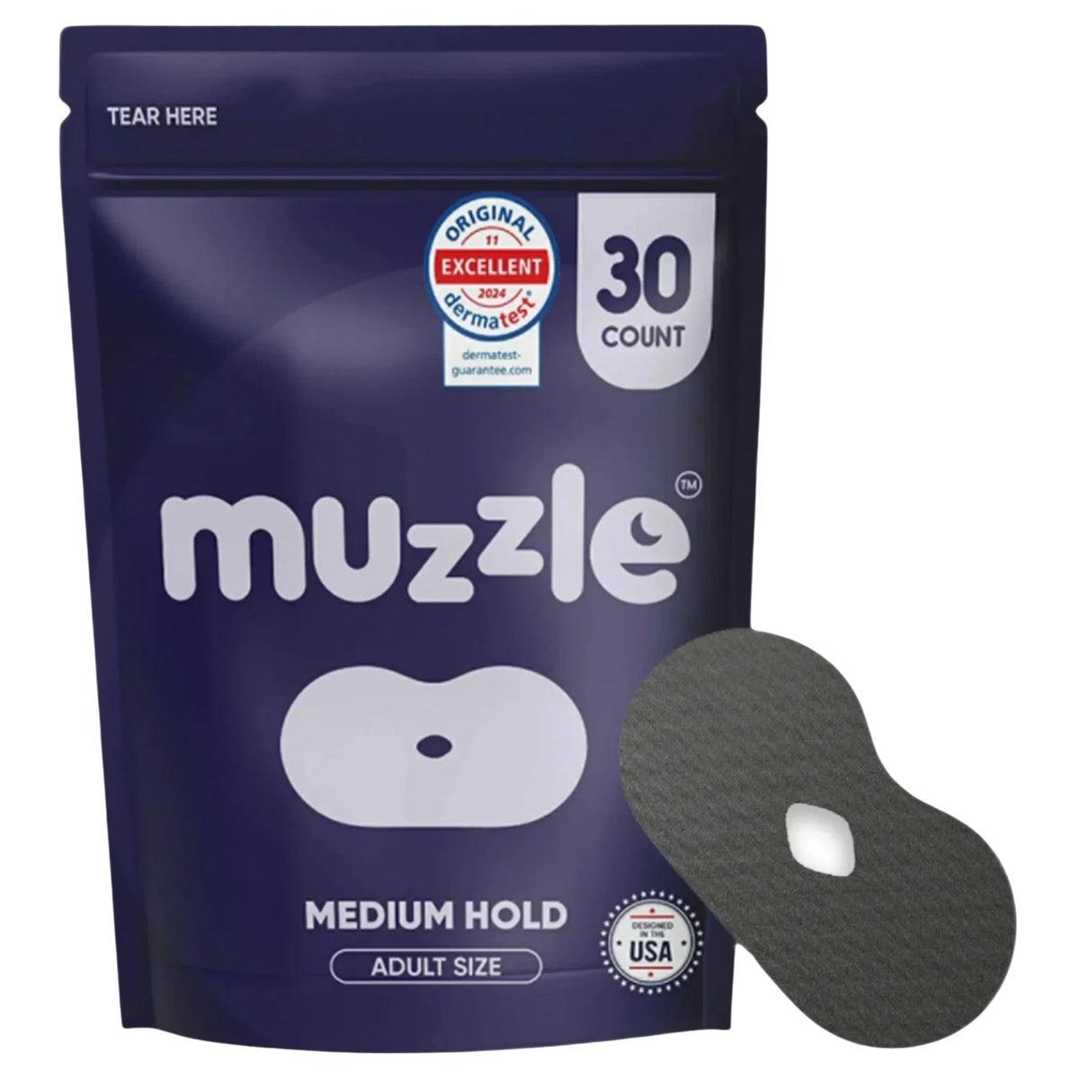 Muzzle® Mouth Tape for Adults (Medium Hold)