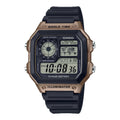 Casio Men's Black and Brown Digital Watch - AE-1200WH-5AV