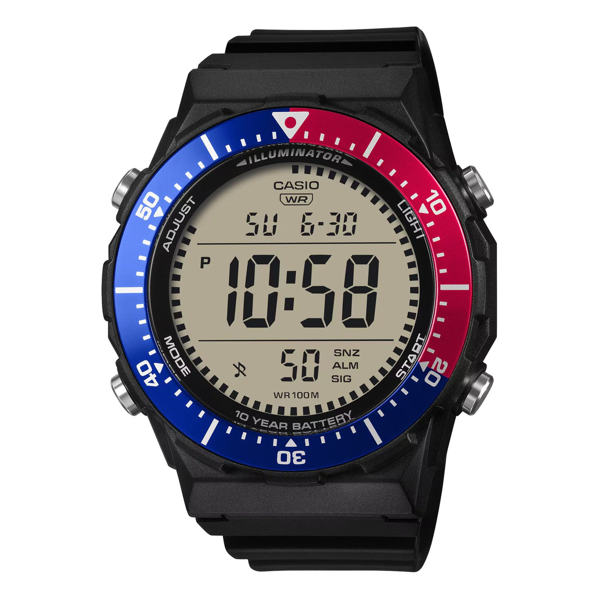 Casio Men's Black Digital Watch with Gray Dial - AE-1700H-1A2VCF