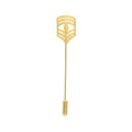 Chevron Badge Lapel Pin // Yellow Gold Plating